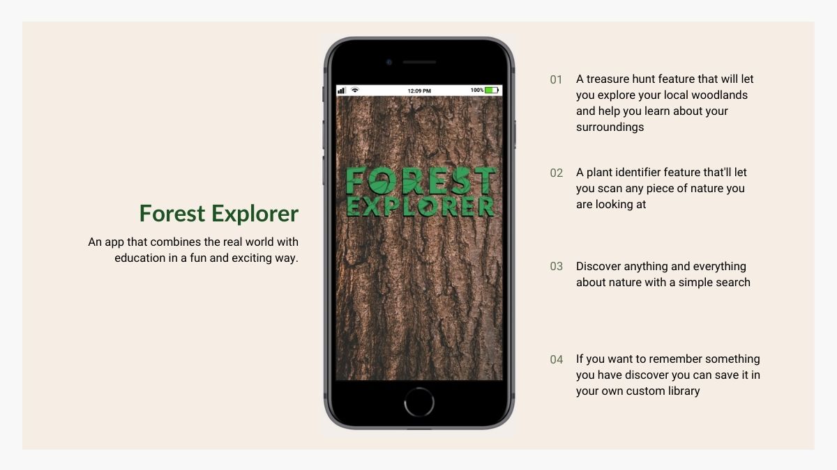 Forest Explorer by Caitilín O’Toole, 2D, Screens are made for iPhone 8.