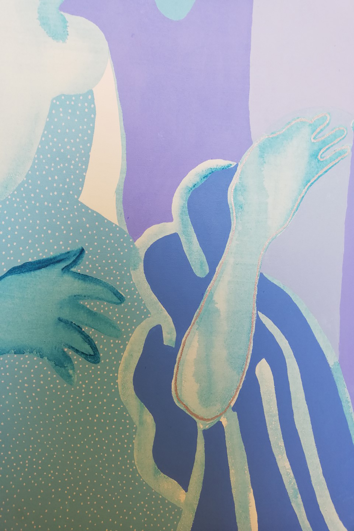big bag o’ cans (close-up) by Laoise Ní Ghríofa, 90x90cm, acrylic on canvas.