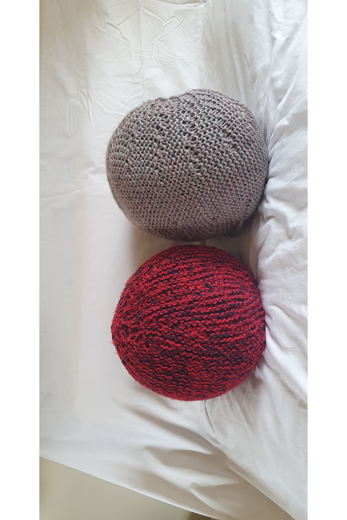 Untitled by Sharon Whitney Wynne, Height: 32cm, Installation, a series of knitted balls.