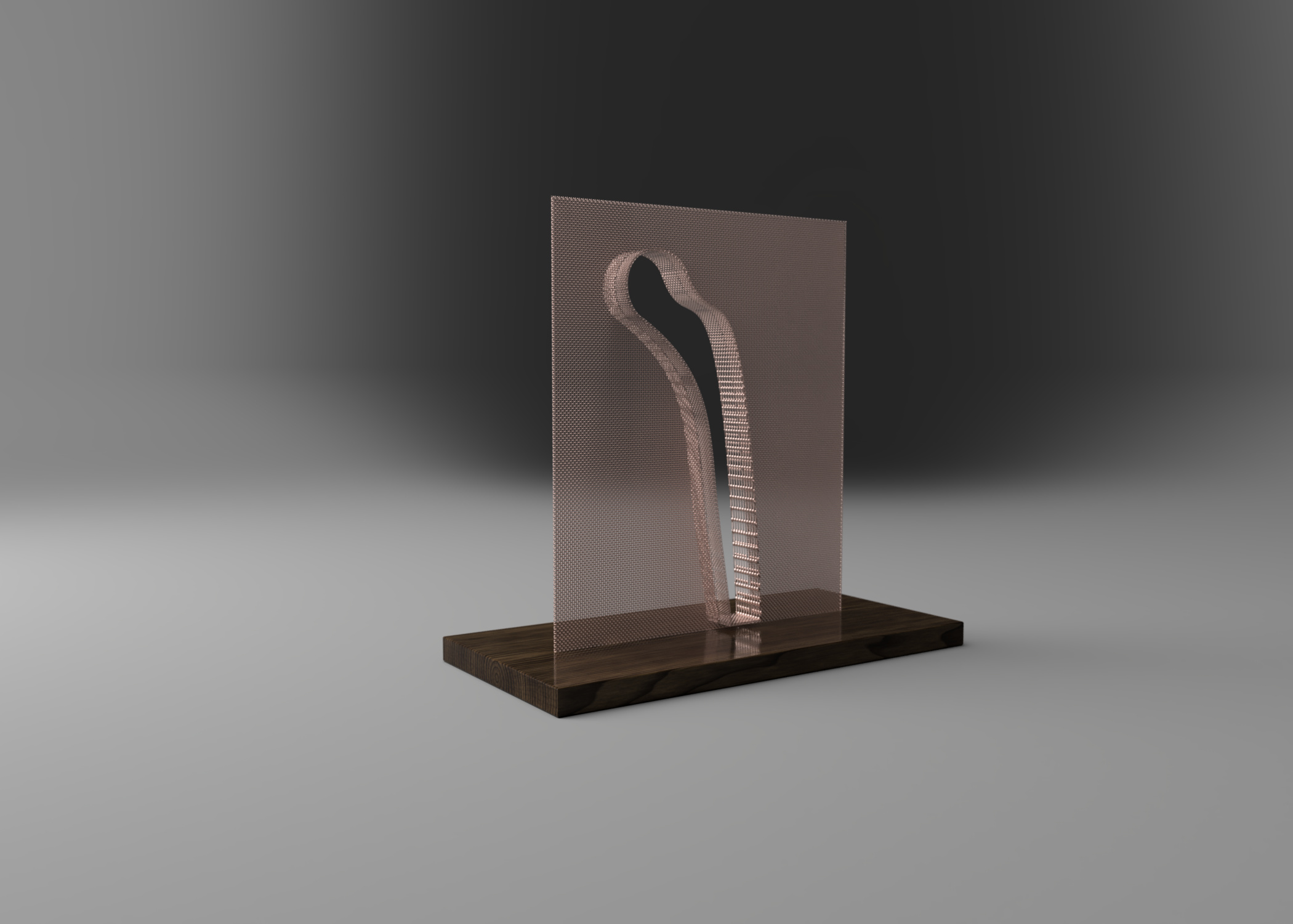 Copper Void by Gerry Murray, Size: 60cm 20cm 30cm, Material: Copper, Beech, Macassar Ebony.