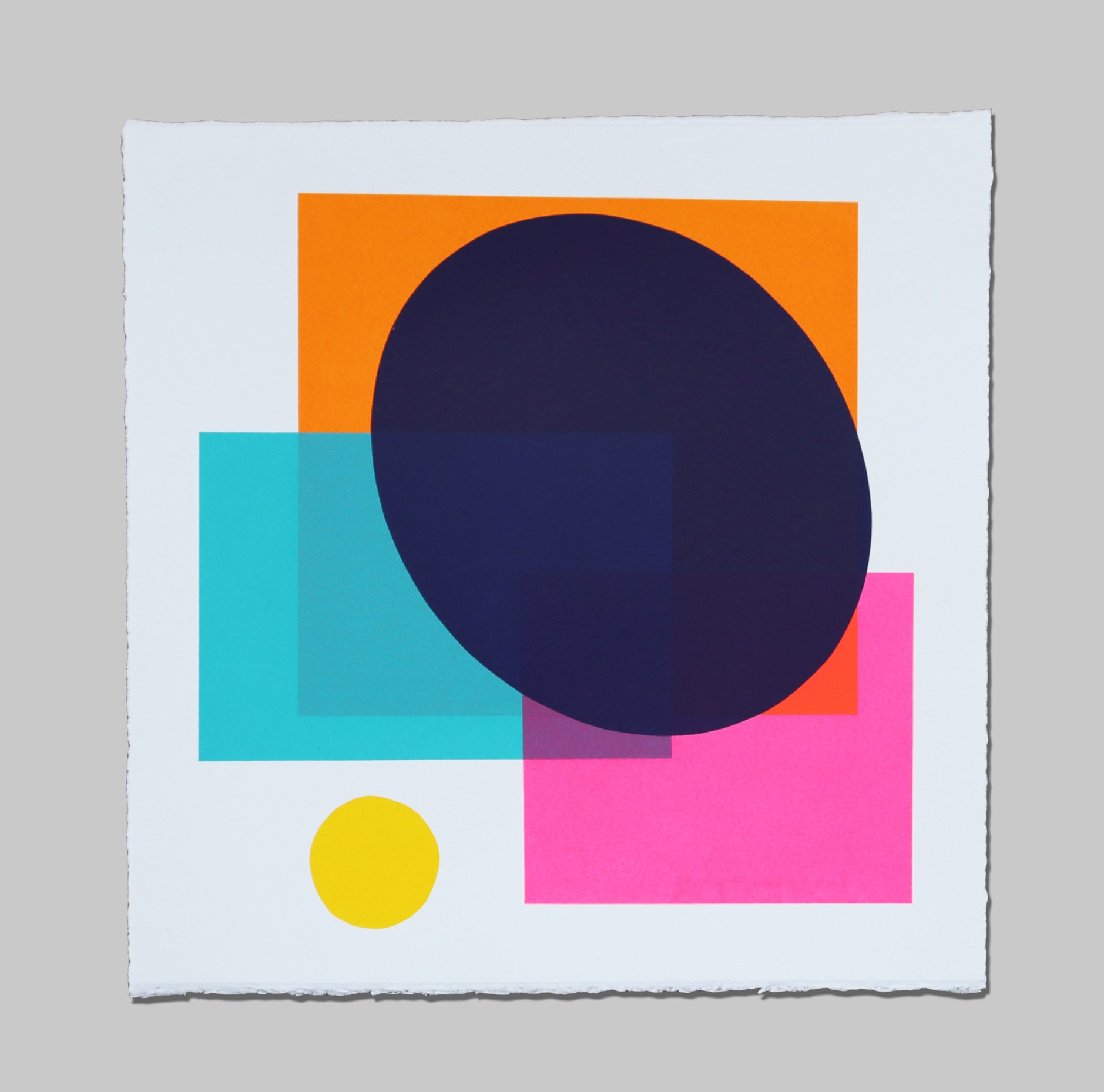 Artist – Luke Reidy Title - “ Round And About” Size – 30x30cm Edition of 30 Screen printed on Somerset Satin paper 2021