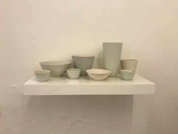 Escape to the Ocean by Caitríona Lynch. Slip cast, coloured & glazed porcelain.